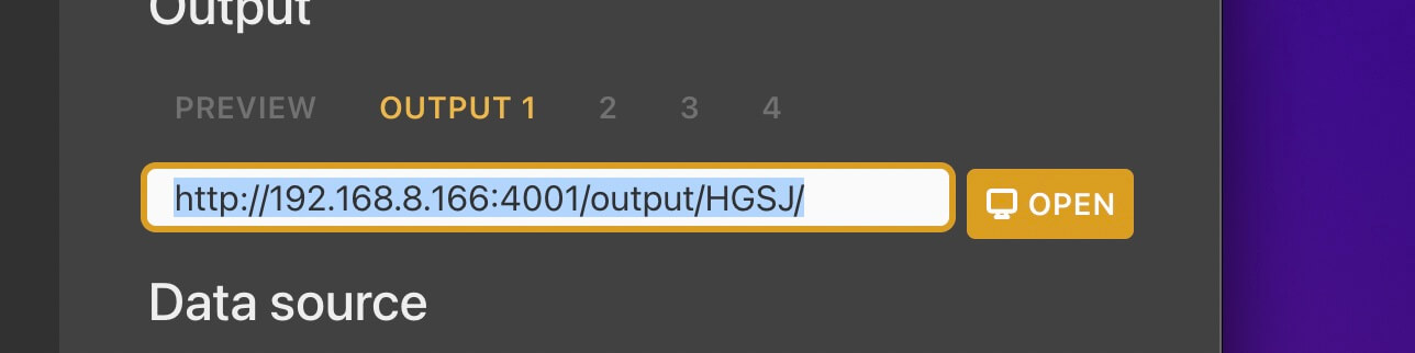 Graphics output URL