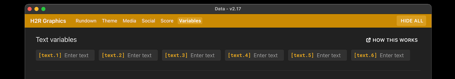 Additional text variables