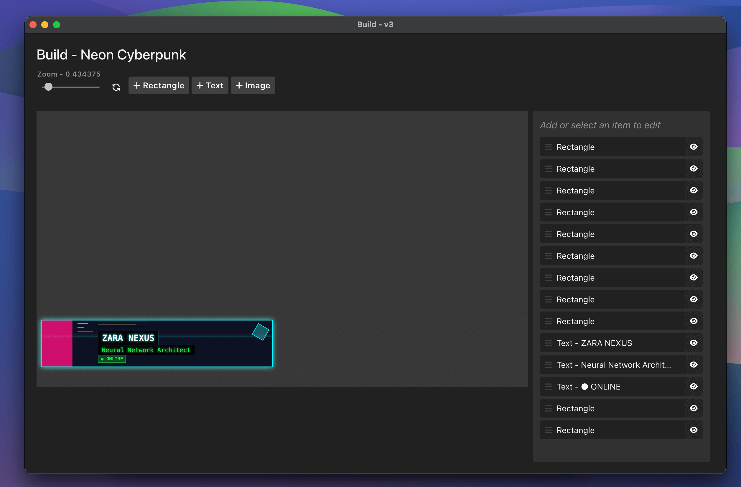 Build graphic interface overview