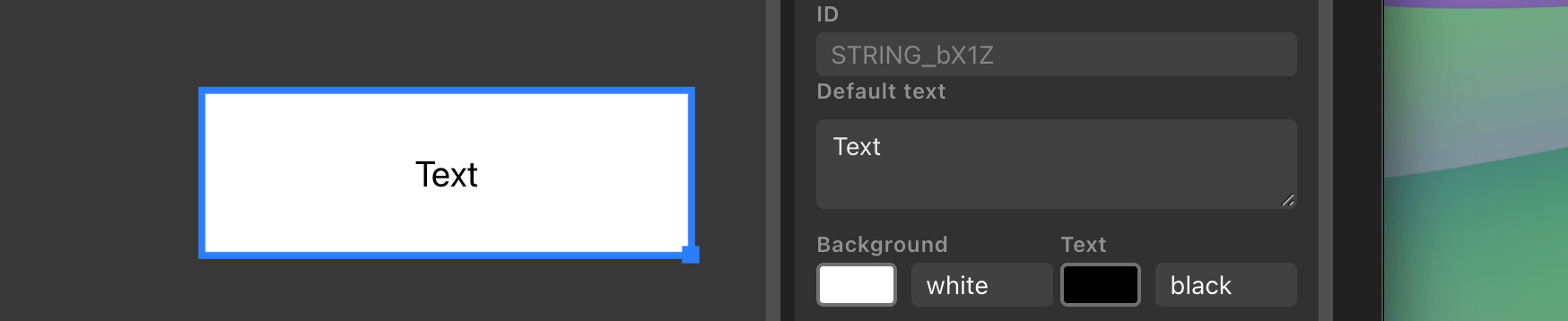 Text item with custom styling