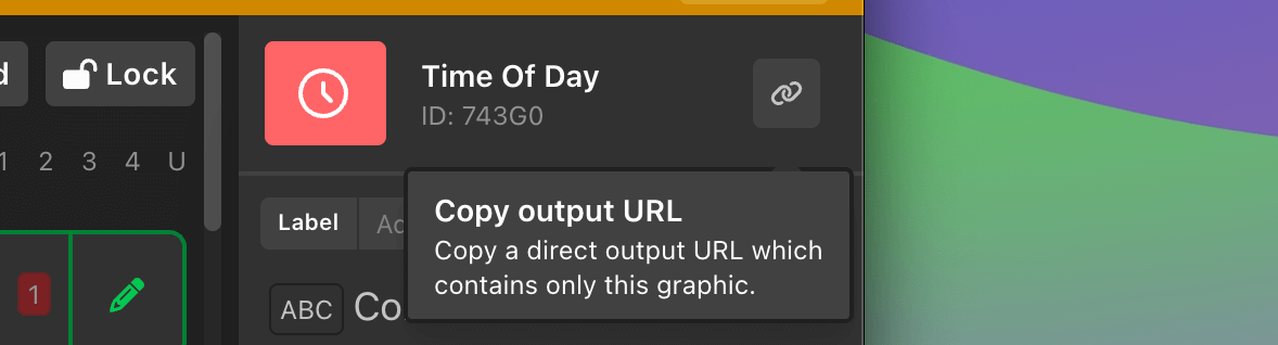 Copying a graphic-specific URL