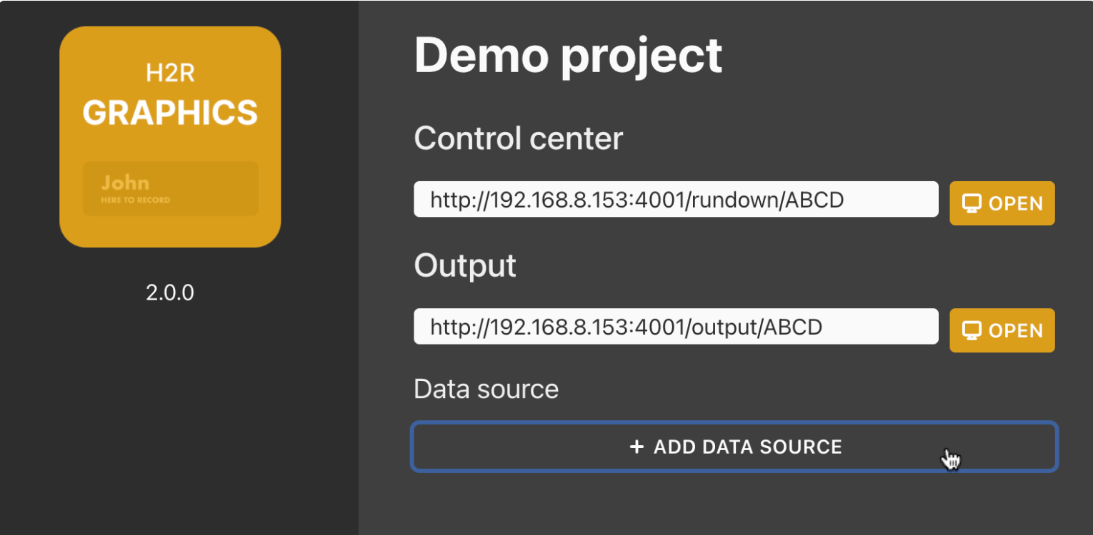 Adding a data source