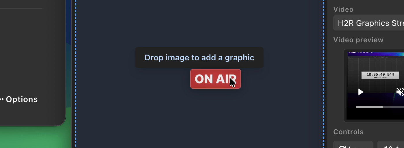 Dropping an image onto the rundown