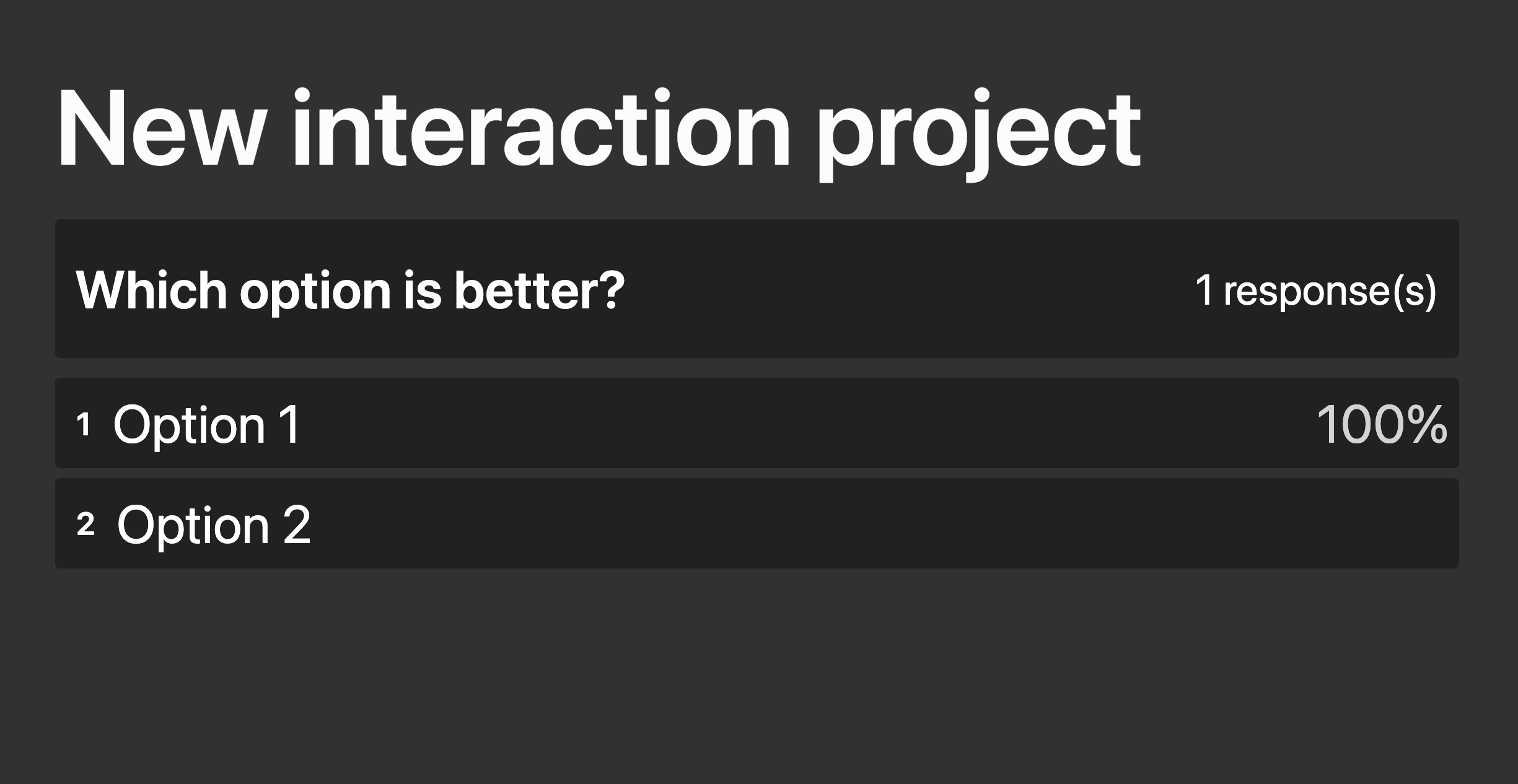 Prompter output with a question