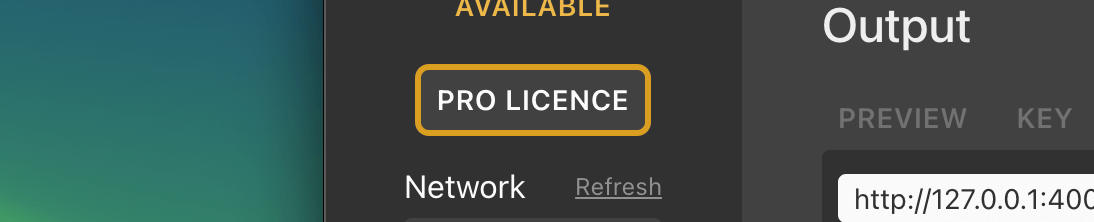Pro licence button in H2R Graphics