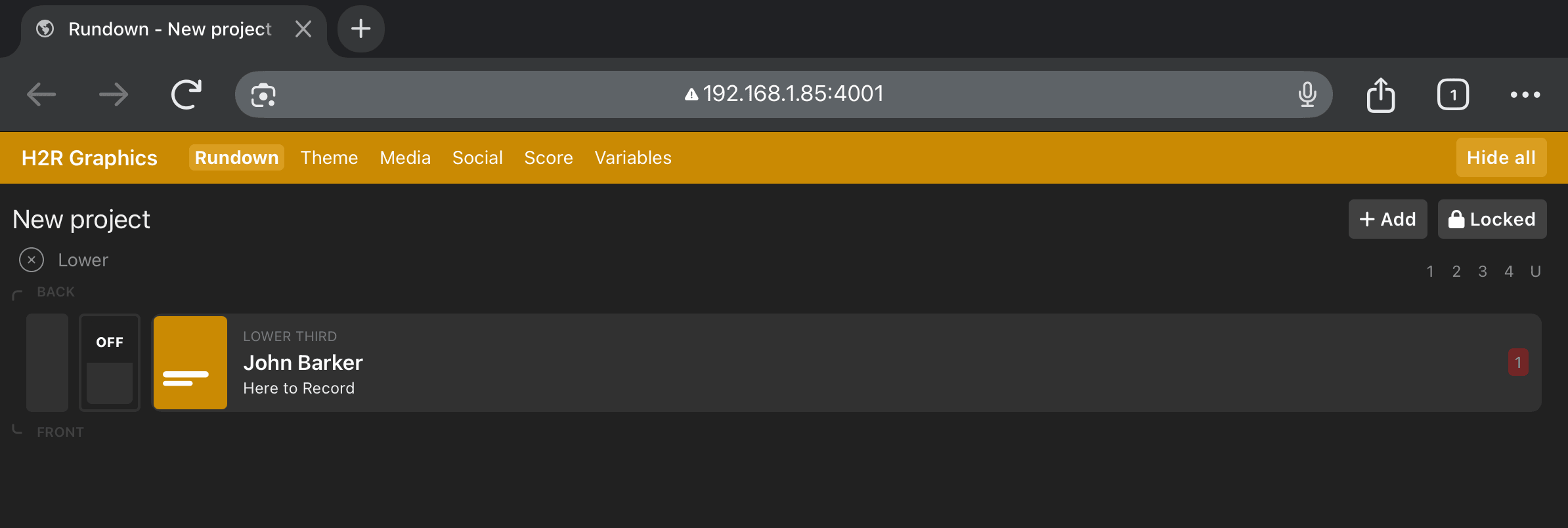 H2R Graphics running on an iPad