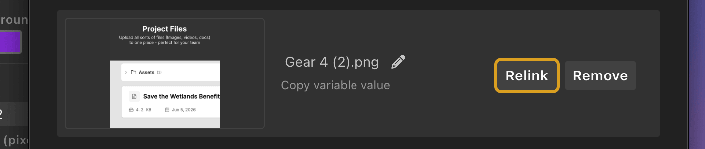 A missing media file flagged in the Media tab