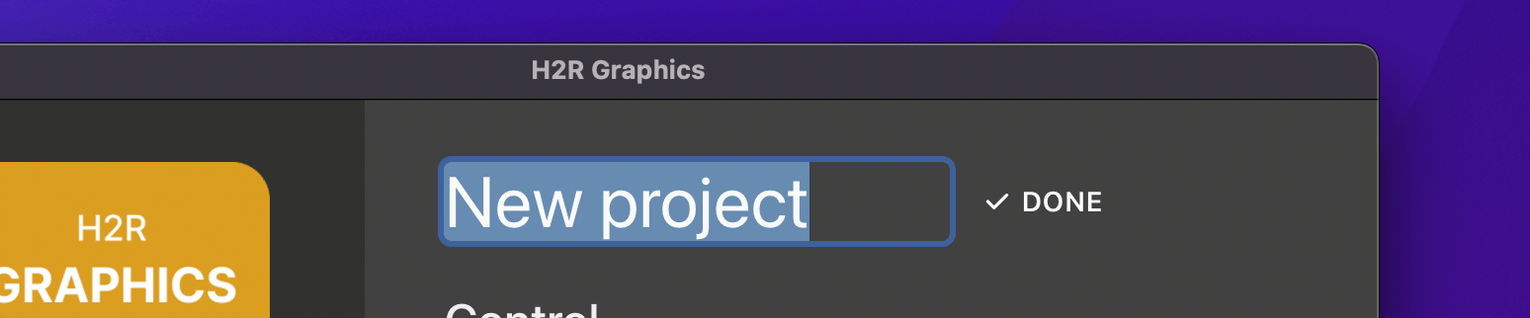 Renaming a project