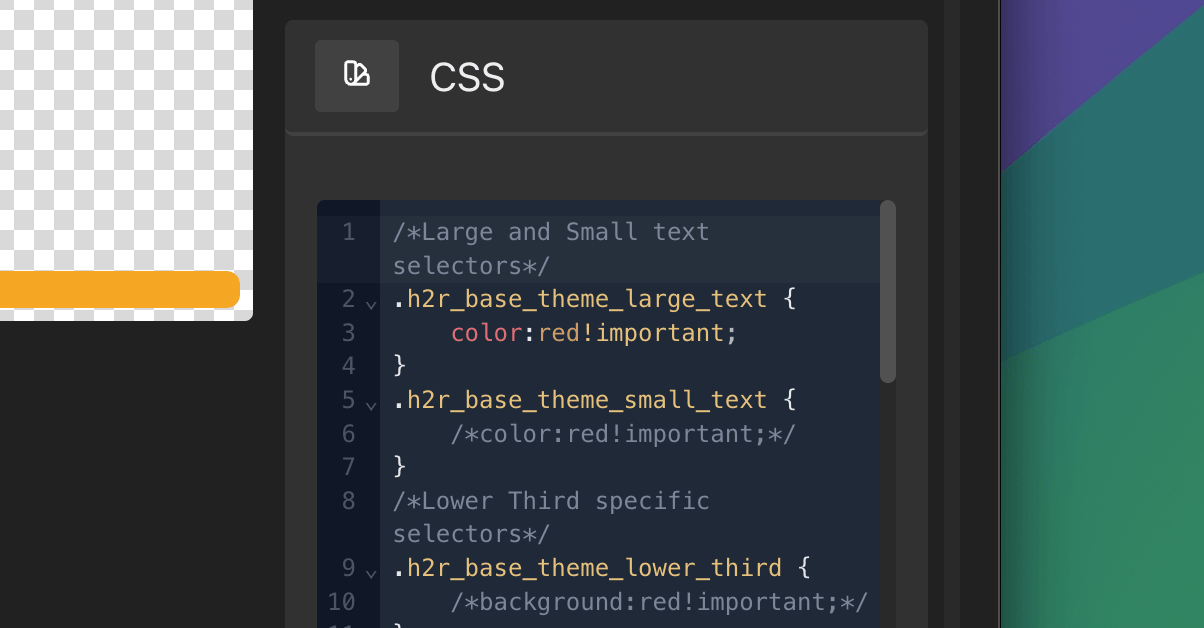 The rebuilt CSS editor