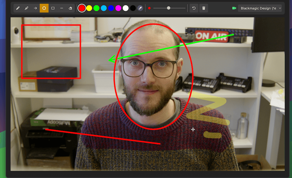 Using a webcam as a drawing reference