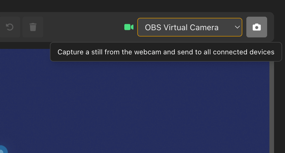 Capture and send webcam still